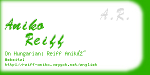 aniko reiff business card